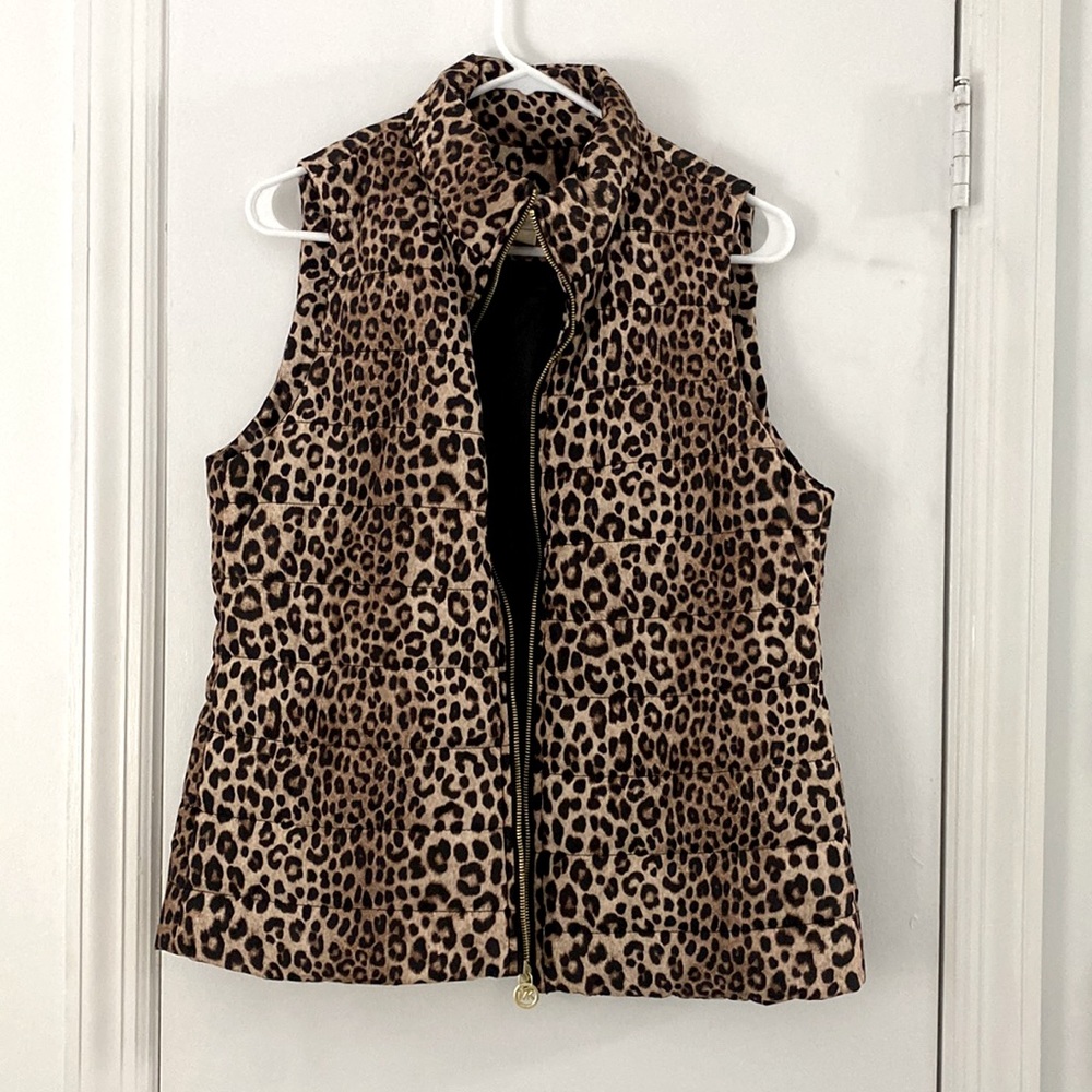 MICHAEL KORS BRAND NEW LEOPARD PRINT PUFFER VEST